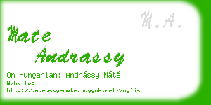mate andrassy business card